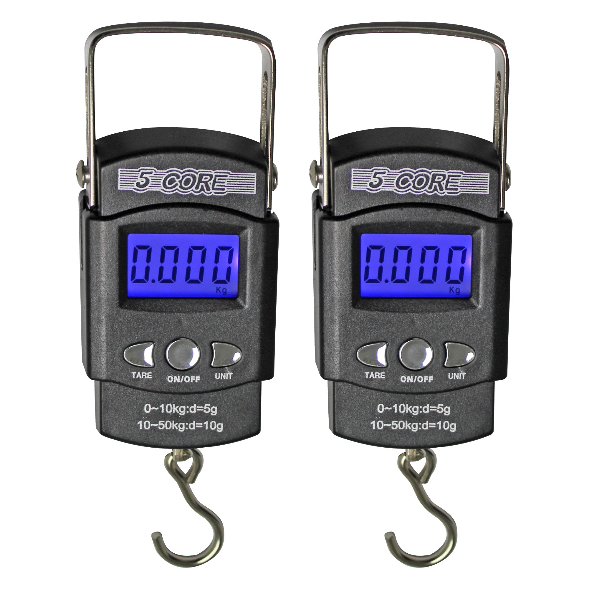5Core Digital Fishing Scale 110lb/50kg Hanging Luggage Weighing Scales w Measuring Tape-0
